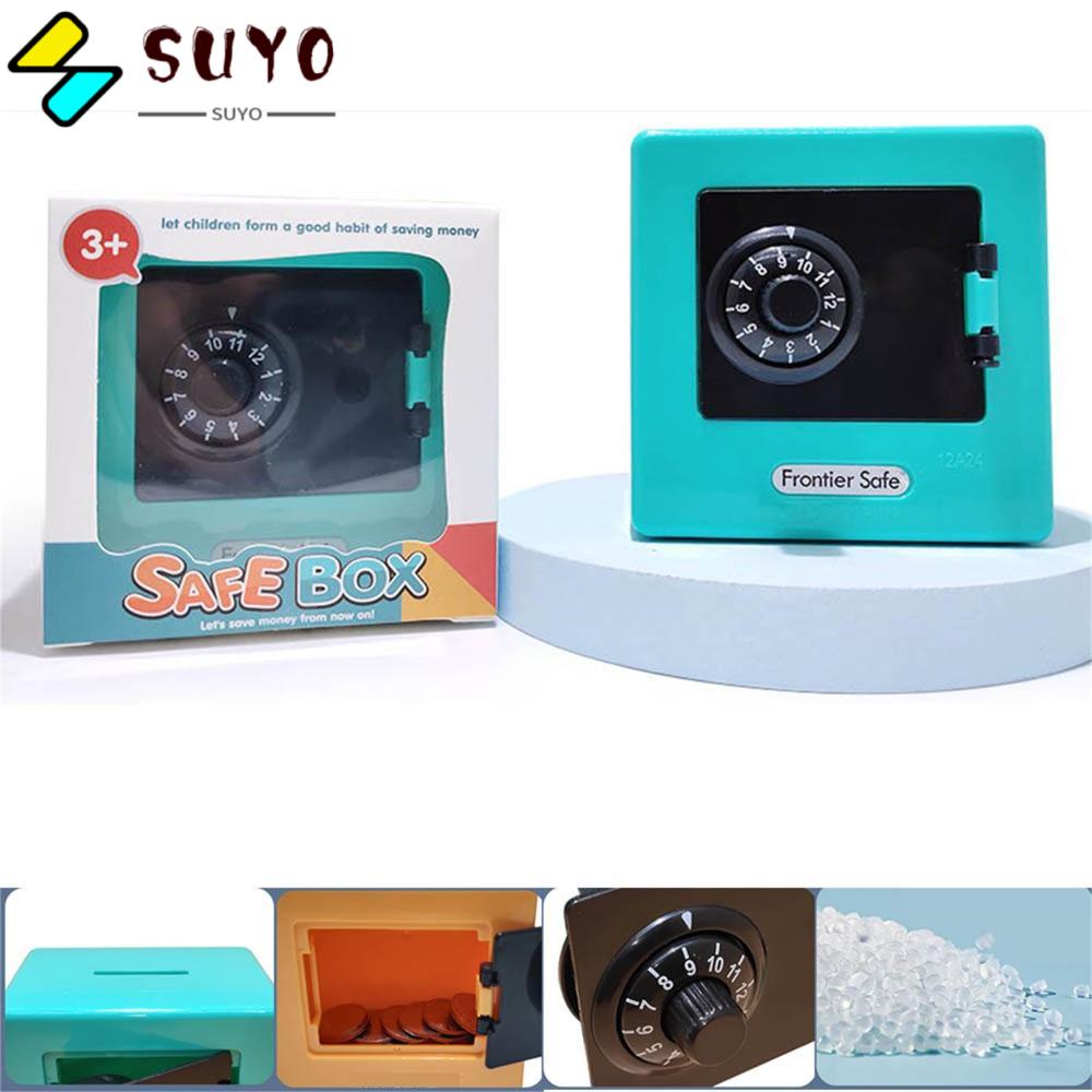 SUYO Hộp Đựng Tiền Tiết Kiệm An Toàn Có Khóa Mật Khẩu Xoay Được Cho Trẻ Em