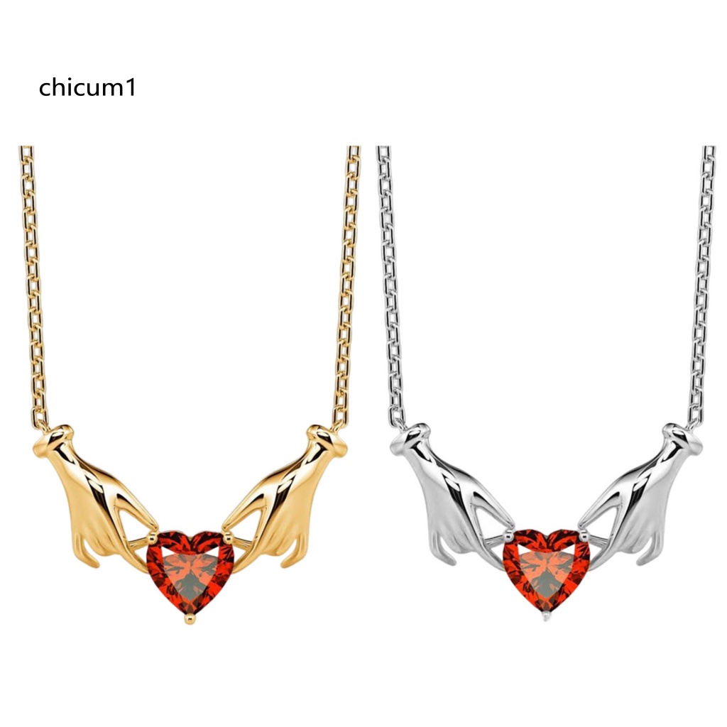 Vòng cổ Mặt Hình Trái Tim Màu Tương Phản Tùy Chỉnh Thời Trang