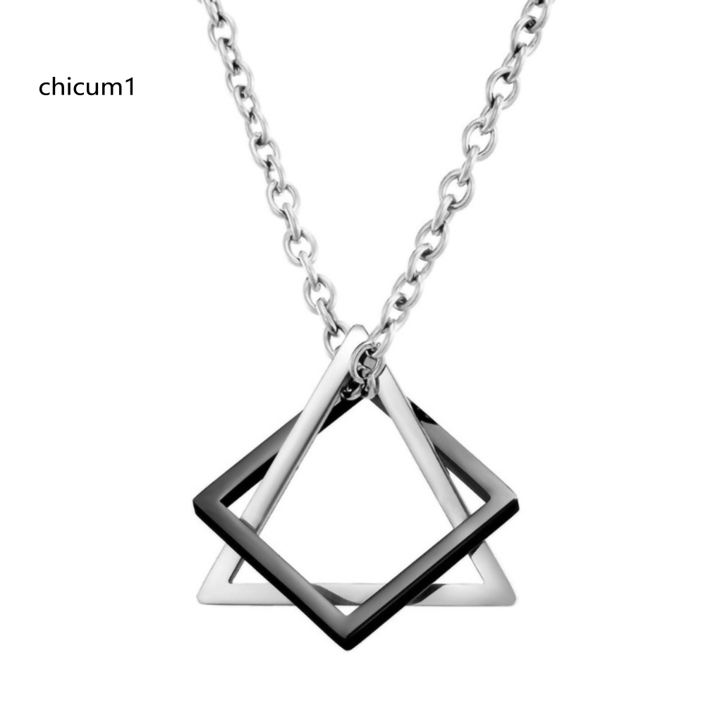 Vòng cổ Mạ Điện Chống Rỉ Sét Mặt Tam Giác Vuông / Tam Giác Thời Trang