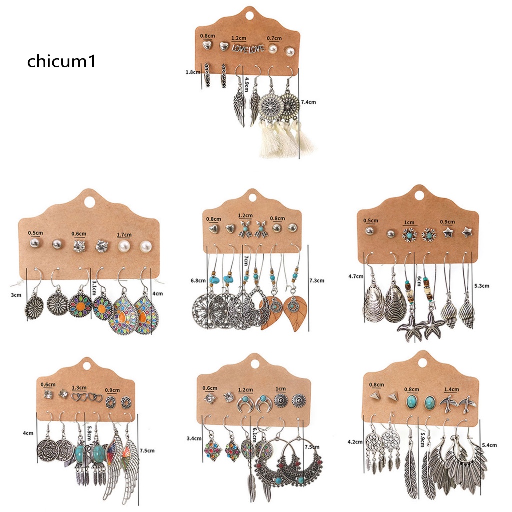 1 Set Khuyên Tai CC 1 Hình Lông Vũ Bằng Hợp Kim Thoải Mái Dễ Phối Đồ