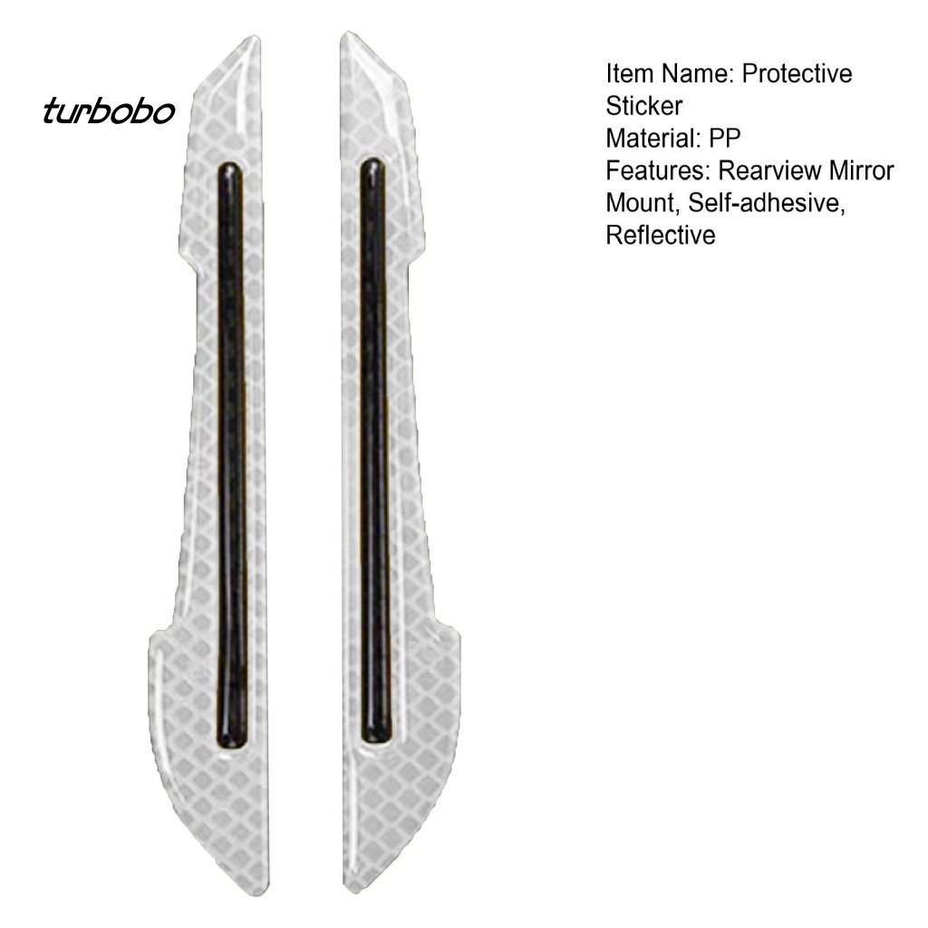 1 Cặp Miếng Dán Chống Va Chạm Tránh Va Chạm Màu Phản Quang Trang Trí Gương Chiếu Hậu Xe Hơi