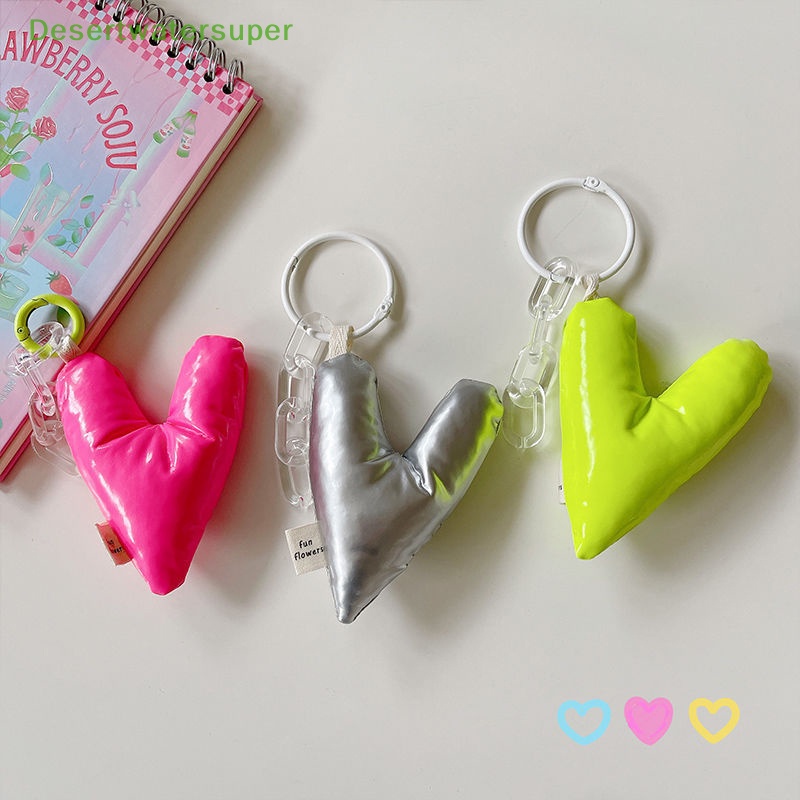 Dây Đeo Điện Thoại / Túi Xách / Móc Khóa Bằng Da PU Hình Trái Tim Nhiều Màu Xinh Xắn