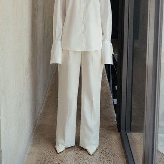 BLEND LINEN PANTS - Quần ống suông dáng basic