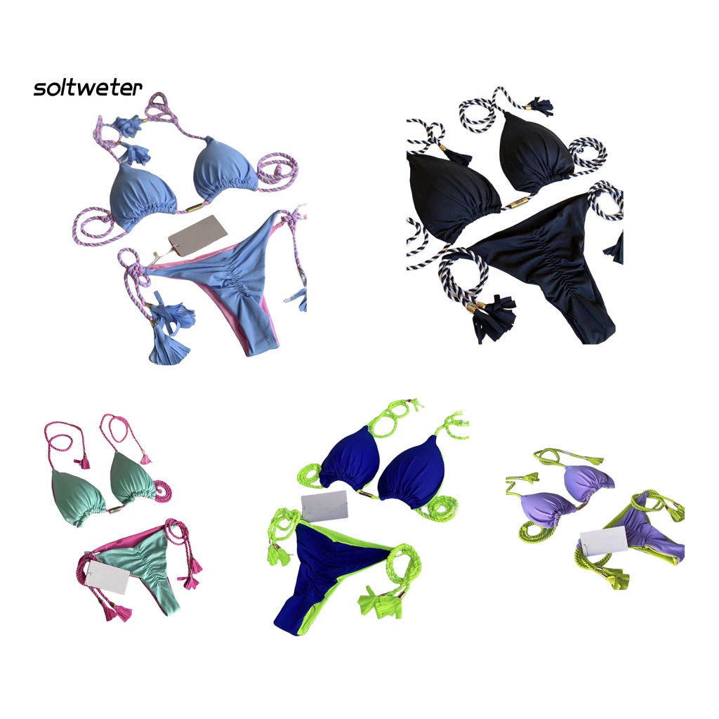 Bộ Bikini 2 Mảnh Có Mút Nâng Ngực Quyến Rũ Cho Nữ