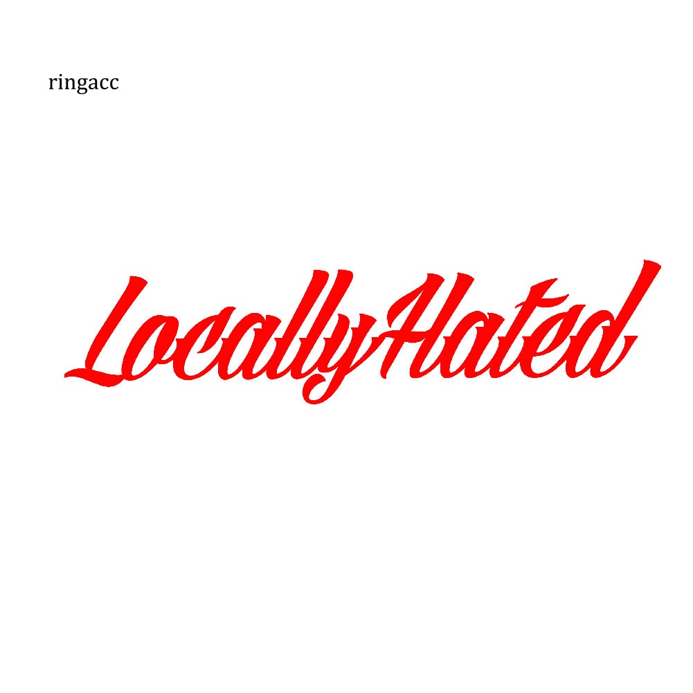 Đề Can Chữ Locally Hated Phản Quang Trang Trí Thân / Cửa Sổ Xe Hơi