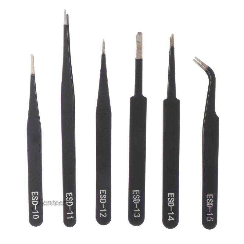 Set 6 Nhíp Gắp Bằng Thép Không Gỉ Chuyên Dụng Cho Thợ Sửa Chữa Điện