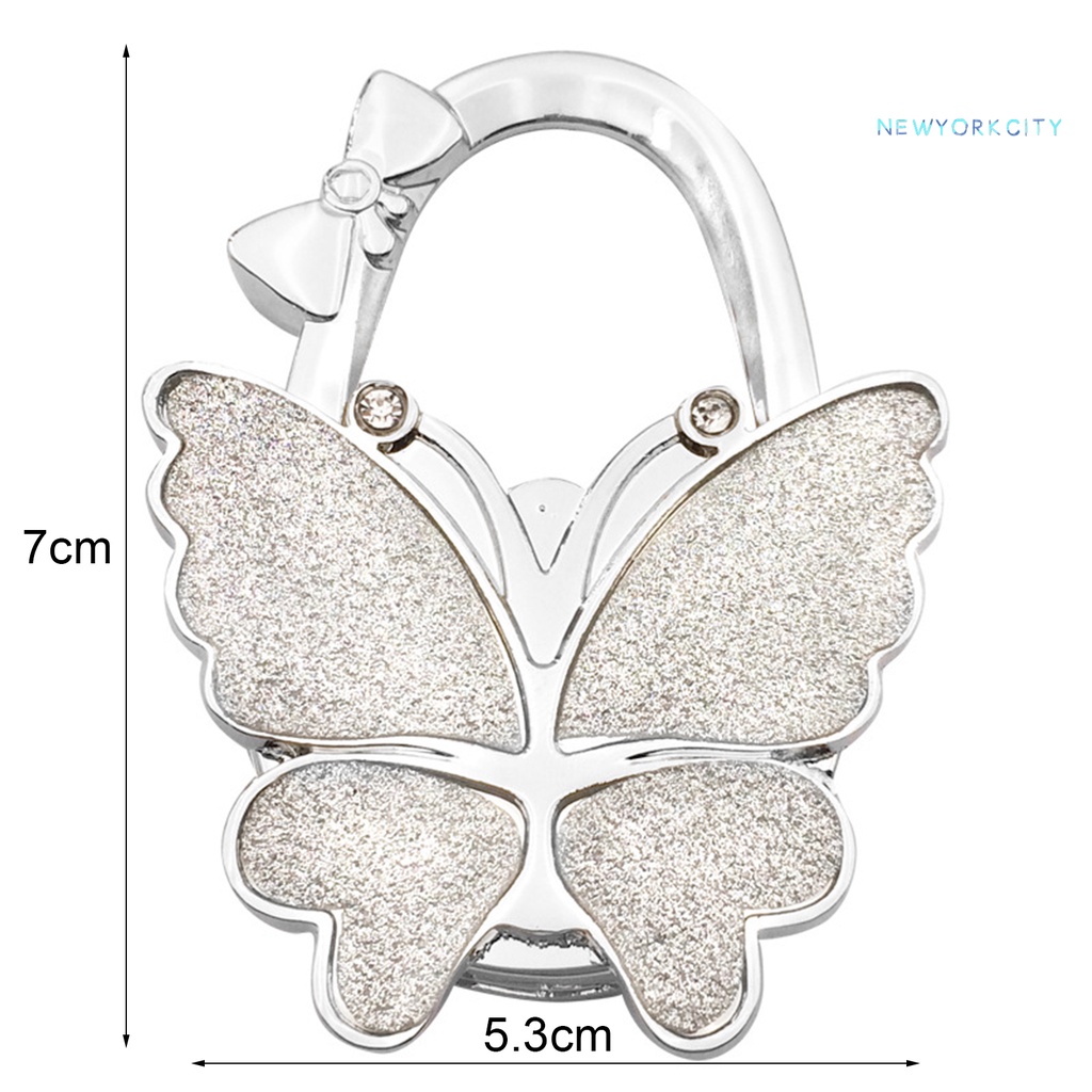 Móc Treo Ví Cầm Tay Bằng Hợp Kim Hình Bướm Có Thể Gập Lại Hợp Thời Trang