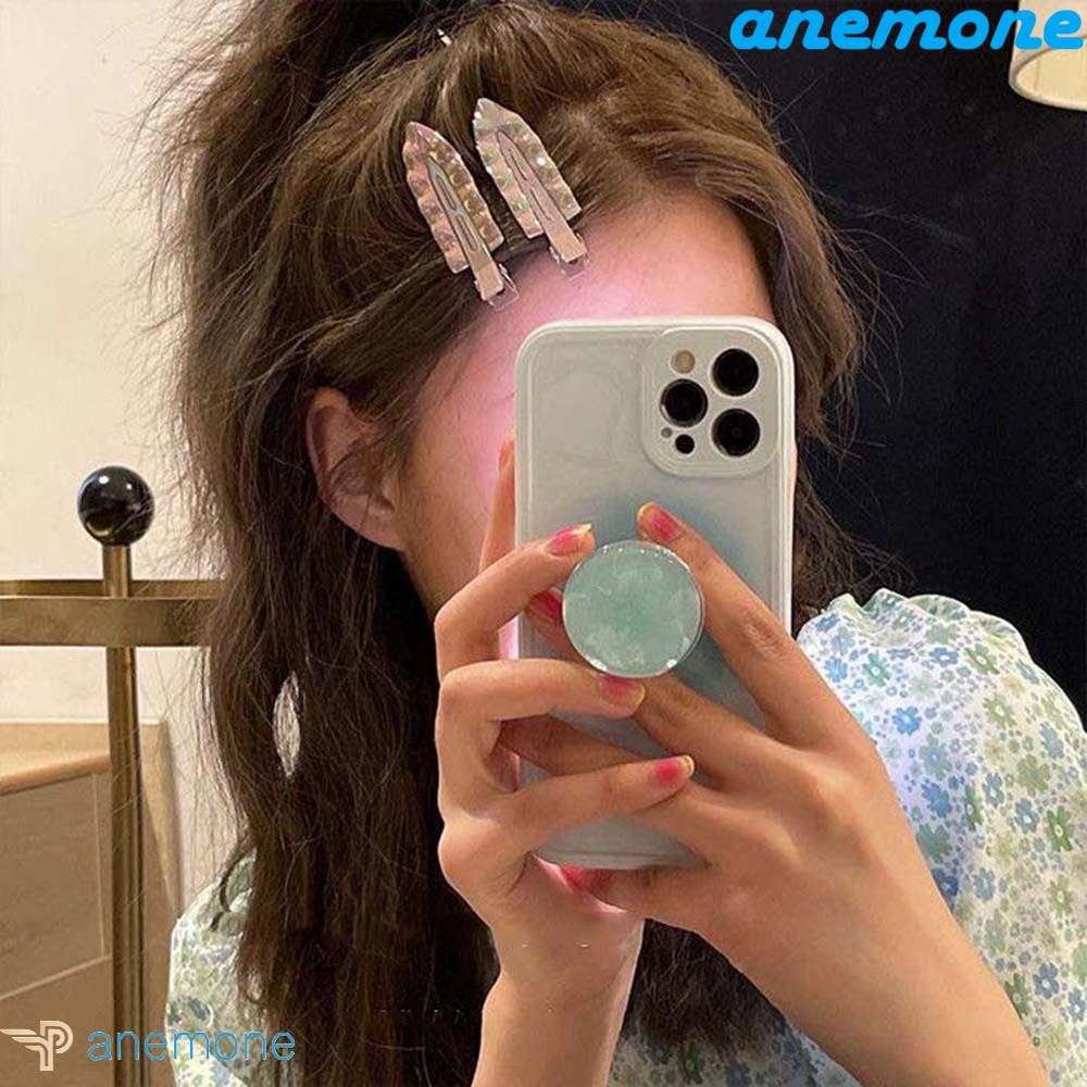 ANEMONE Kẹp Tóc Kim Loại Màu Sắc Ngọt Ngào Không Để Lại Dấu Vết Dành Cho Nữ