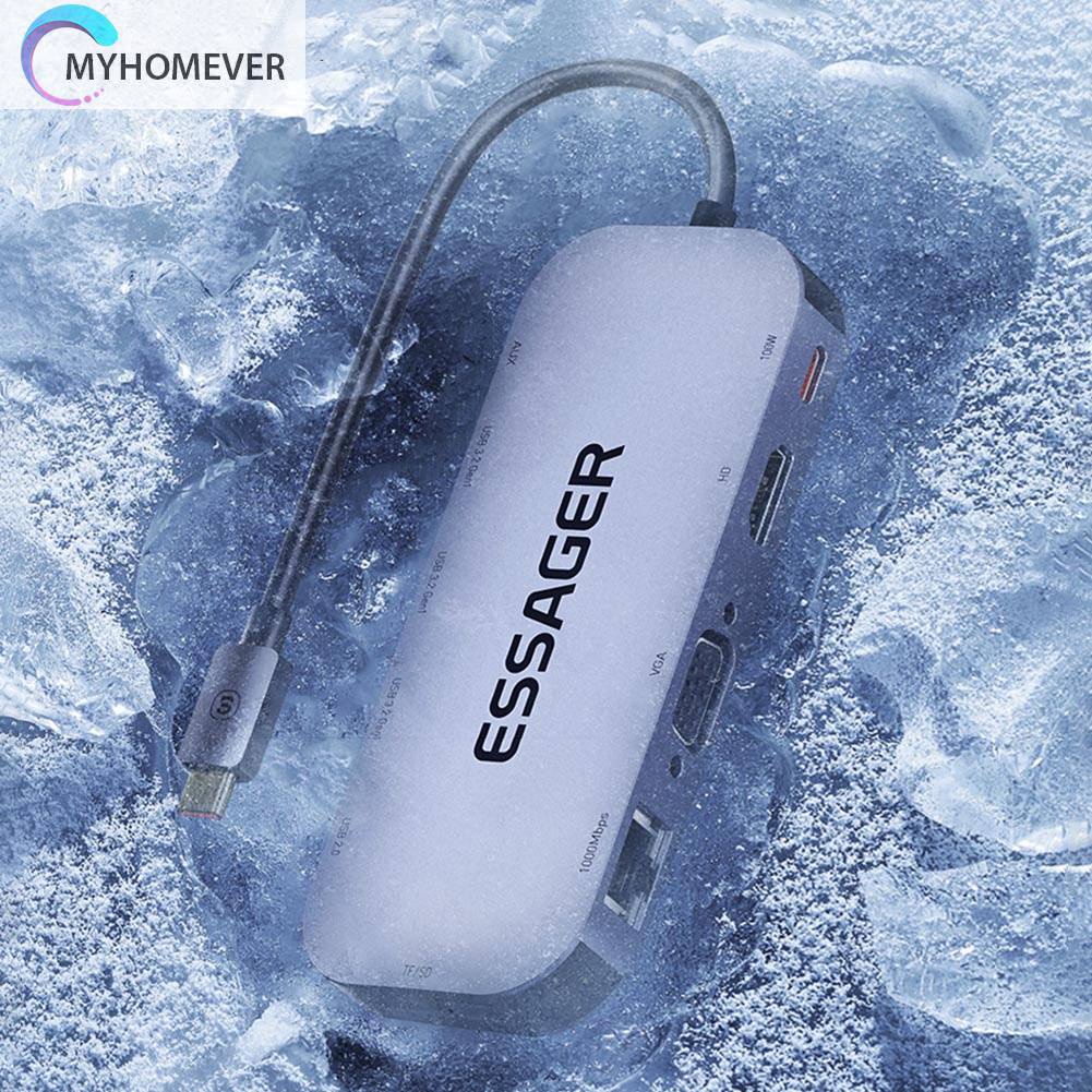 Bộ Chia Cổng Sạc USB Type C 11 Trong 1 Cho Laptop