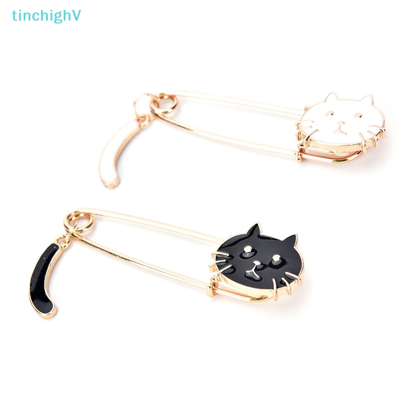 [TinchighV] Ghim Cài Áo Hình Mèo Đen Trắng Tinh Tế Thời Trang Cho Nữ [Mới]