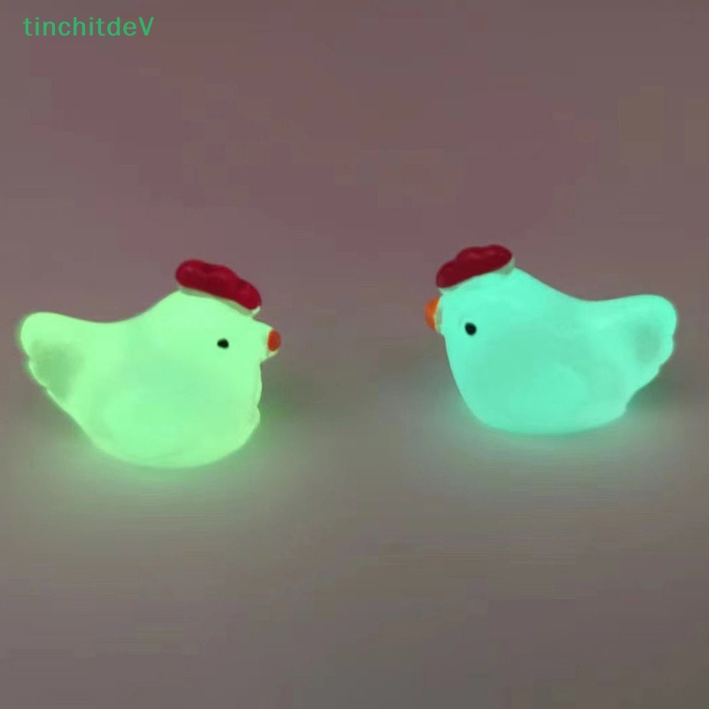 [TinchitdeV] Bộ 3 Tượng Gà Con Dạ Quang Trang Trí Xe Hơi