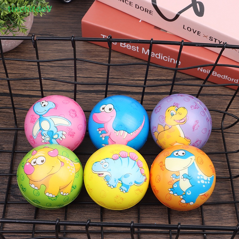 Quả Bóng PU Đồ Chơi Giảm Căng Thẳng Hình Khủng Long Hoạt Hình 63mm Dành Cho Trẻ Em