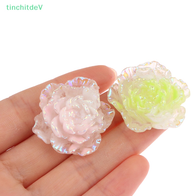 Set 5 Phụ Kiện Đá Đính Trang Trí Móng Tay Nghệ Thuật Hình Bông Hoa Bằng Nhựa Acrylic Dễ Thương