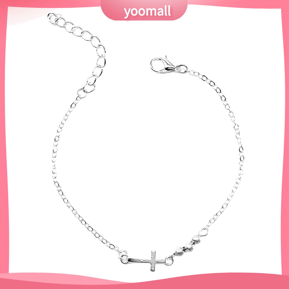 Vòng Tay Chuỗi Hạt Mặt Thánh Giá Thời Trang Cho Nữ