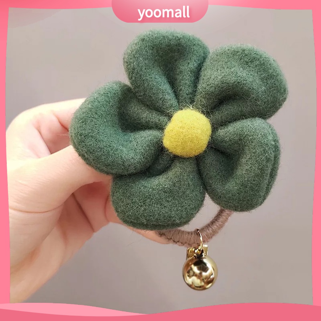 Dây Cột Tóc Co Giãn Đính Hoa Thời Trang Cho Nữ Giá Đỡ