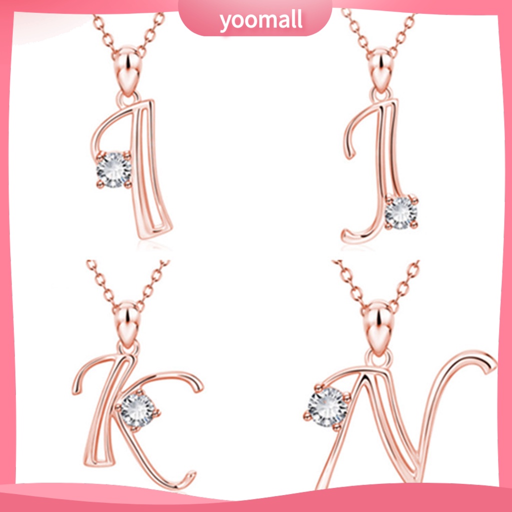 Vòng cổ Mặt 26 Chữ Cái Đính Đá Zircon Thời Trang