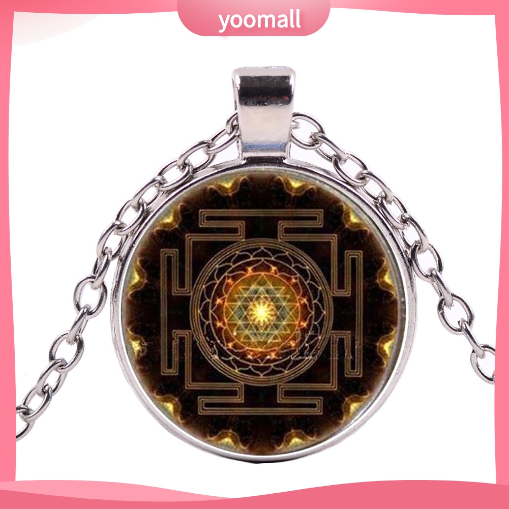 Vòng cổ Mặt Tròn Họa Tiết Mandala Thời Trang