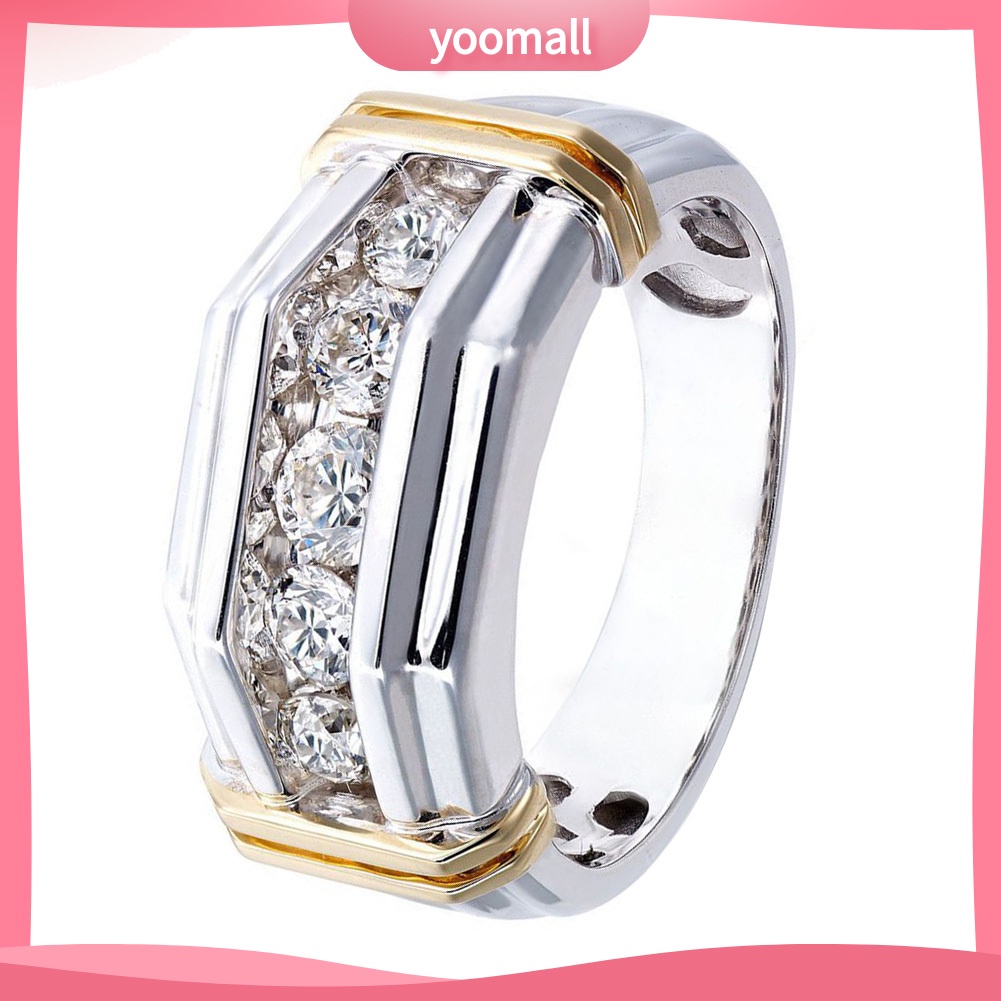 Nhẫn Hai Lớp Đính Đá Thời Trang Dành Cho Nam