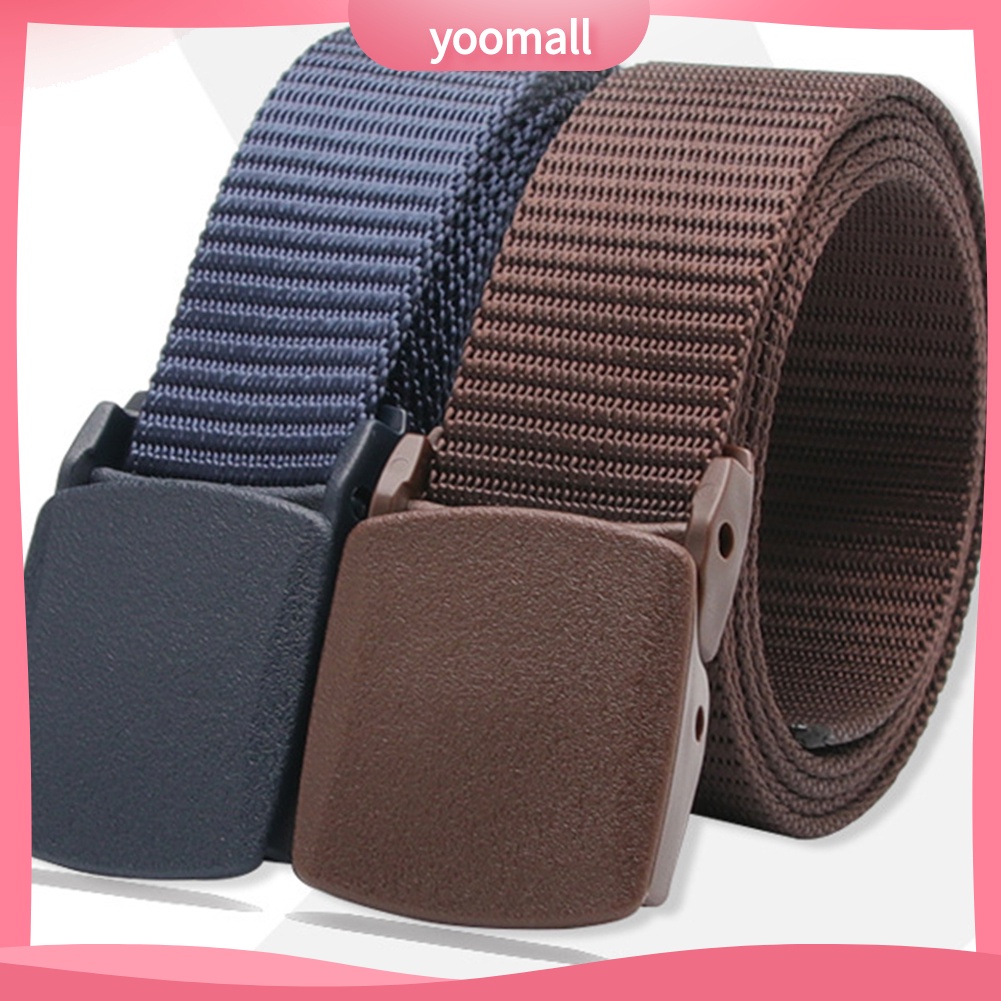 Thắt Lưng Màu Trơn Khóa Cài Điều Chỉnh Được Thời Trang Cho Nam