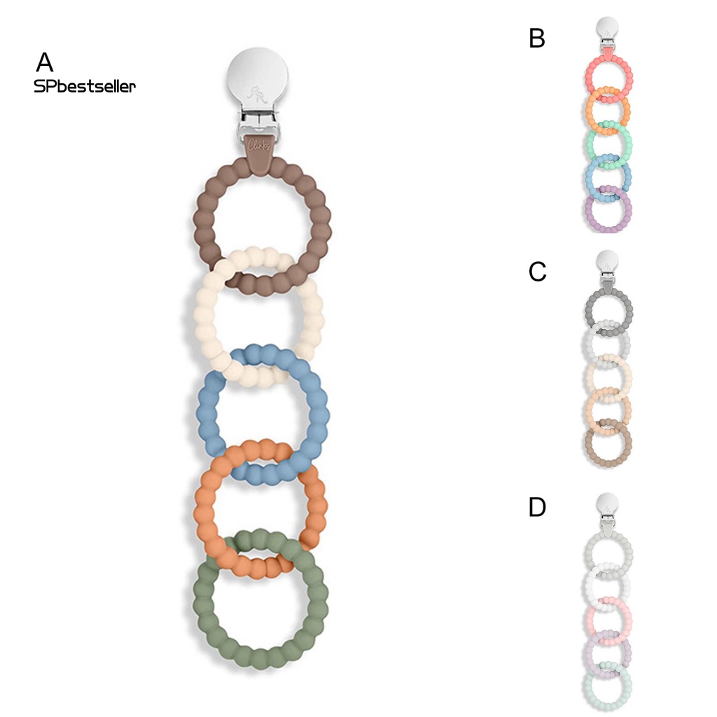 Đồ Chơi Ngậm Mọc Răng Bằng silicone Không Mùi Có Thể Tái Sử Dụng Kèm Kẹp Núm Vú Giả Cho Bé Sơ Sinh