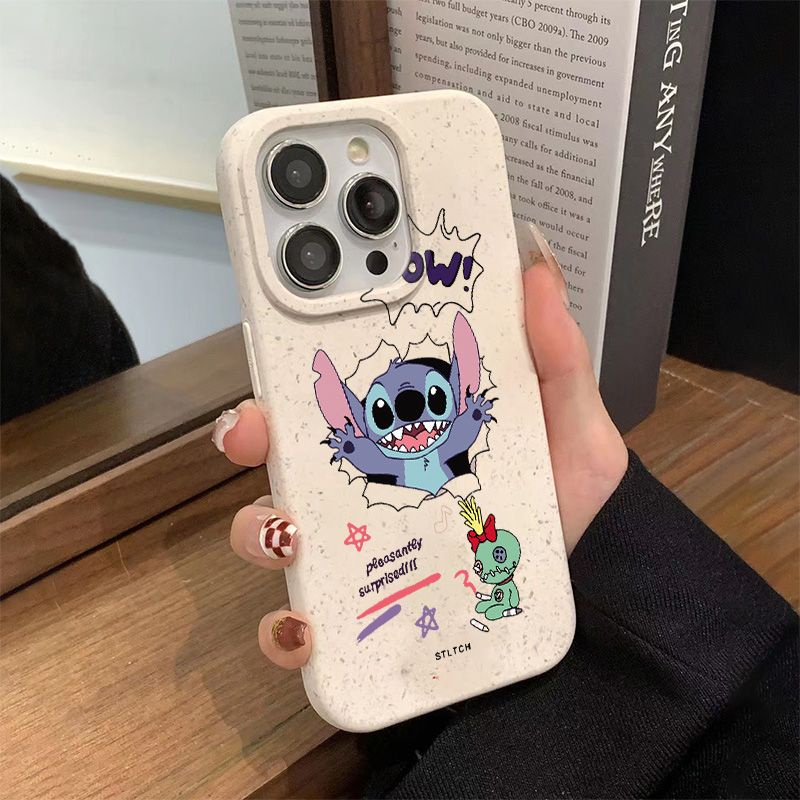 Ốp Điện Thoại Mềm Chống Sốc In Hình Stitch Hoạt Hình Đơn Giản Cho Apple 714pro8max 13iPhone12 11 plus