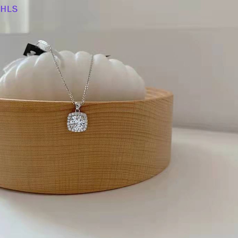 Vòng cổ Bạc Mặt Đá Moissanite Nhân Tạo Thời Trang Dành Cho Nữ