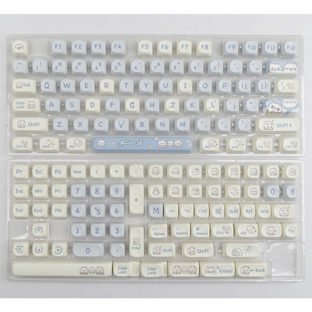 144 Phím Mèo Con Keycaps MOA Profile Mèo Anime PBT Dye Sub Cơ Keycap | BigBuy360 - bigbuy360.vn