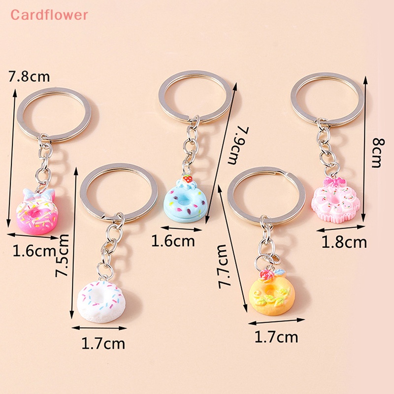 Móc Khóa Hình Bánh Donut < Cardflower > Hoạt Hình Dễ Thương