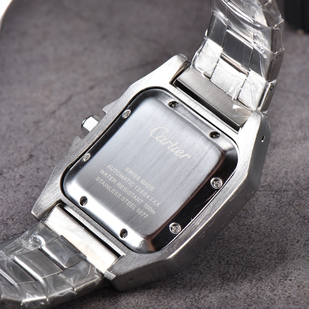 Đồng hồ nam thời trang bằng thép không gỉ rắn quartz movment thương hiệu hàng đầu aaa level car-tier đồng hồ đeo tay classic business luxury đồng hồ dành cho nam không thấm nước 3atm