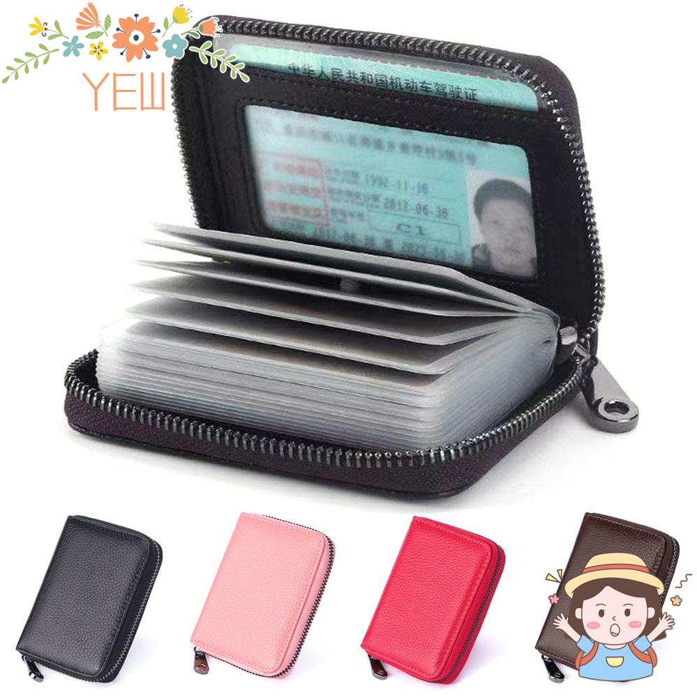Ví Đựng Thẻ Đa Năng Có Khóa Kéo Phong Cách Doanh Nhân Thời Trang Ốp