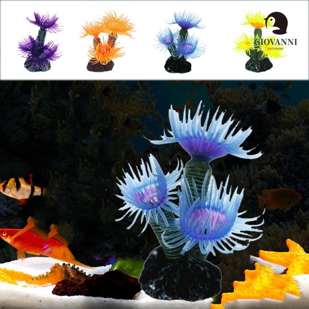 San Hô Nhân Tạo Bằng Silicon Mềm Hình Bông Hoa Trang Trí Bể Cá