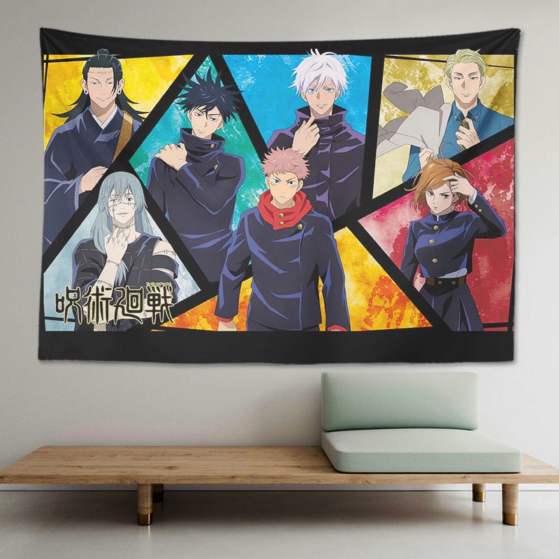 Thảm Treo Tường Trang Trí 100 * 70CM Hình Jujutsu Kaisen Satoru Gojo Manga