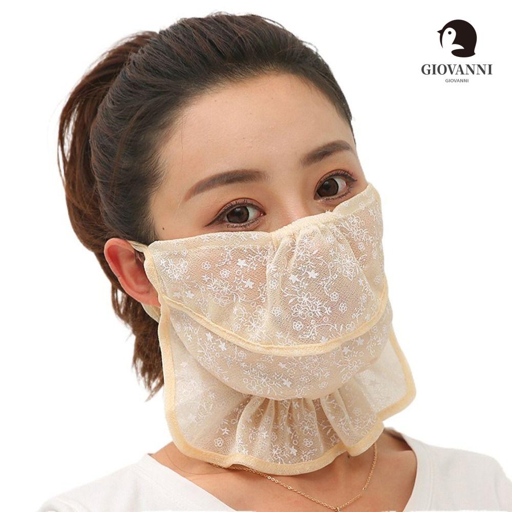 Giovanni Khẩu Trang Lụa Lạnh Chống Nắng Chống Tia UV Màu Sắc Đơn Giản Tiện Dụng