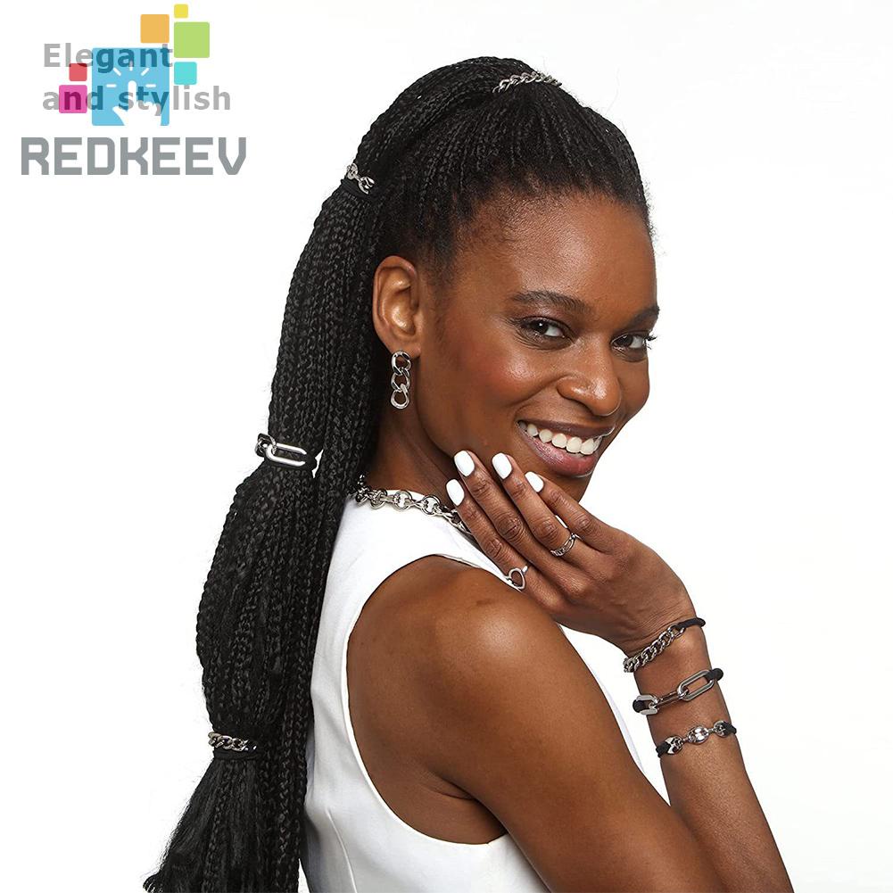 Set 3 Dây Cột Tóc Co Giãn 2 Trong 1 Thời Trang Cho Nữ