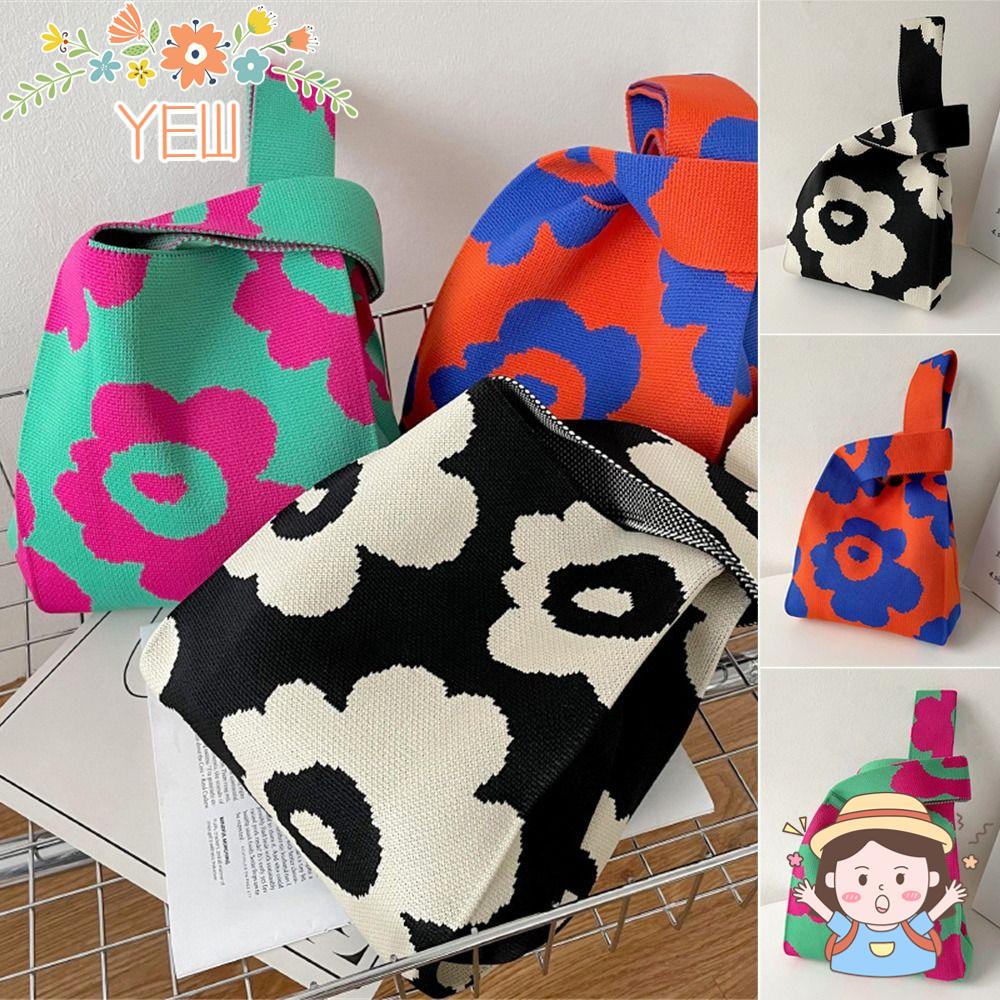 Túi Tote Đan Tay Đính Hoa Xinh Xắn Thời Trang Cho Bạn Gái