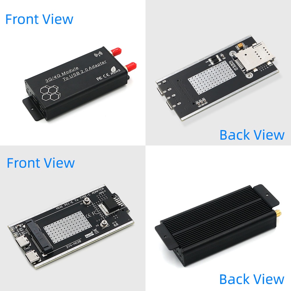 Bộ chuyển đổi wifi mini pcie sang usb cáp usb2.0 sang loại c khe cắm thẻ sim 5v hỗ trợ nguồn phụ trợ wwan / lte / gsm / gps / hspa / 3g / 4g module | BigBuy360 - bigbuy360.vn