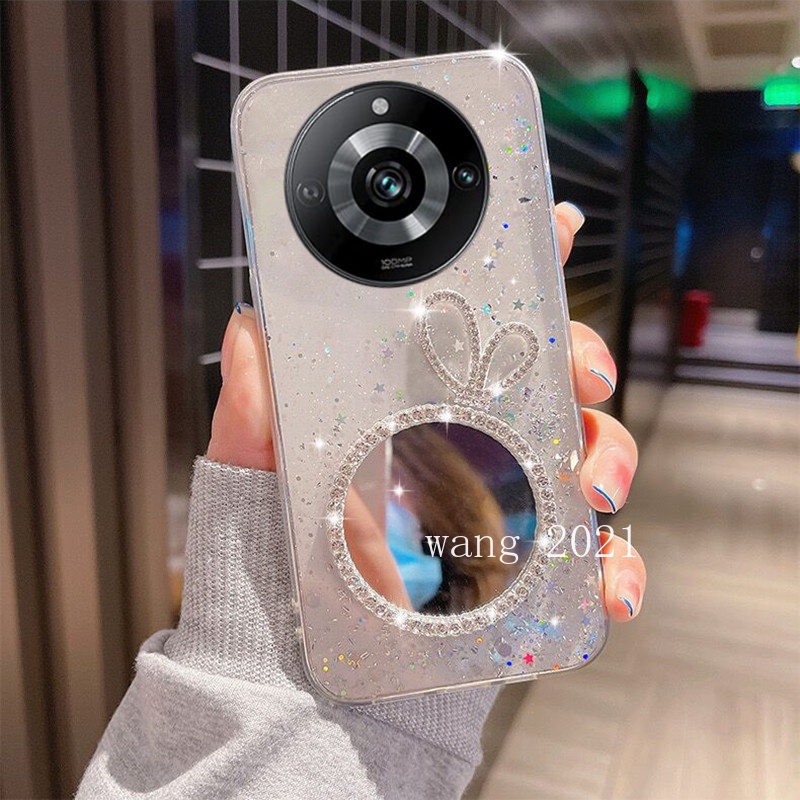 Ốp Điện Thoại Mềm Có Gương Trang Điểm Hình Vương Miện Cho Realme11 Pro Realme 11 Pro + Plus 5G 2023 Realme 11 Pro 5G