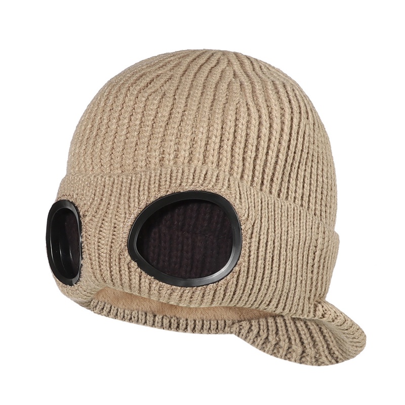 Fancysip Mũ Phi Công Dệt Kim Phối Lông Giữ Ấm Mùa Đông Phong Cách Hip Hop Đường Phố Cho Nam Và Nữ