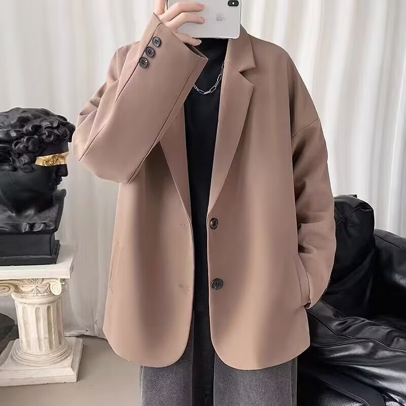 Áo Khoác Vest Đen Dày Dặn Dáng Rộng Thời Trang 2023 Dành Cho Nam Giới