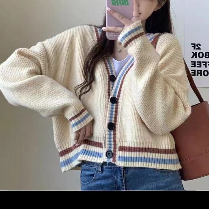 Áo Khoác Cardigan Dệt Kim Dáng Rộng Thiết Kế Mới Thời Trang Theo Phong Cách Nhật Bản Cho Nữ