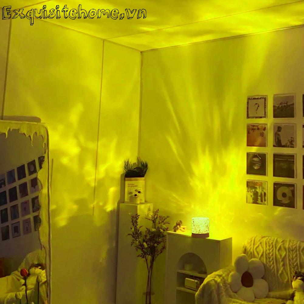 Đèn Ngủ Cảm Ứng Điều Khiển Ánh Sáng Ban Đêm Hình Sóng Nước Trang Trí Nội Thấ