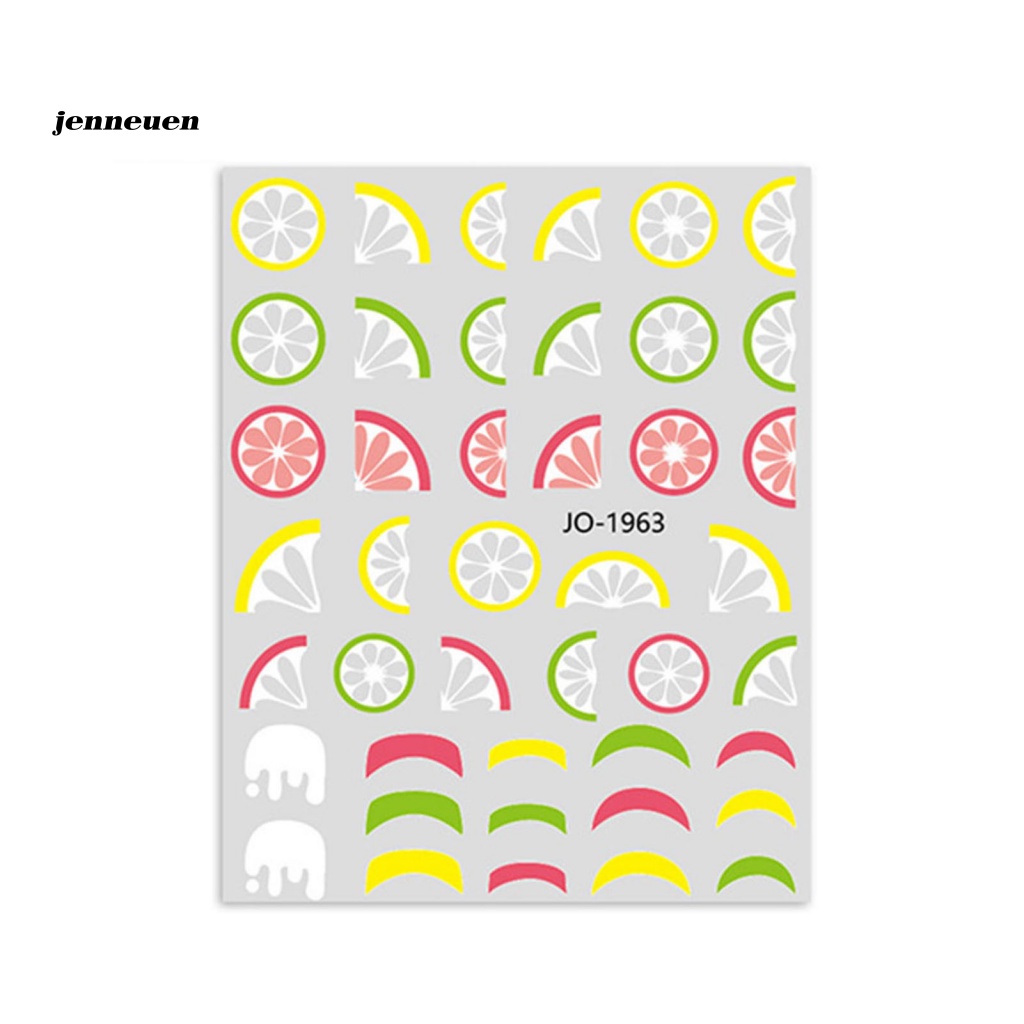 Nhãn Dán Móng Tay Tự Dính Chủ Đề Trái Cây 6 Kiểu Cho Salon