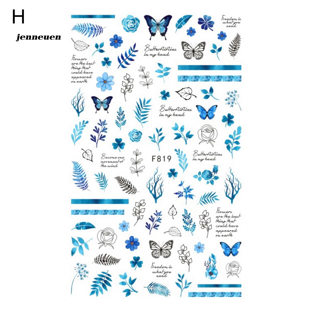 Set 2 Miếng Dán Trang Trí Móng Tay Bằng PVC Họa Tiết Giáng Sinh Độc Đáo