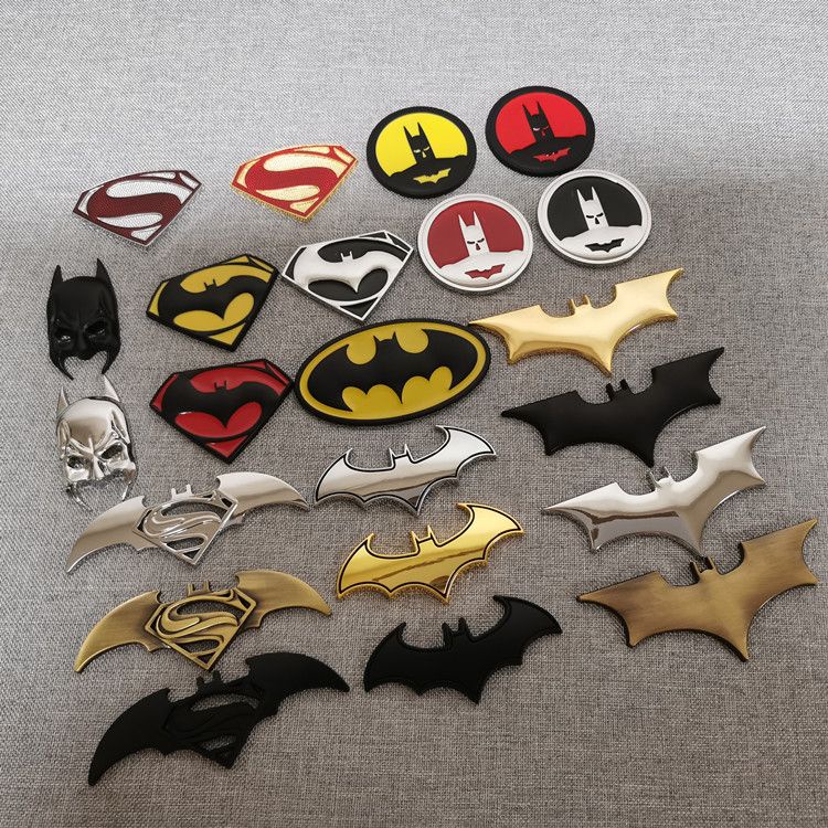 Logo xe hơi batman độc đáo đã sửa đổi batman body car sticker logo phía sau nhãn dán kim loại phía sau đuôi xe sửa đổi logo