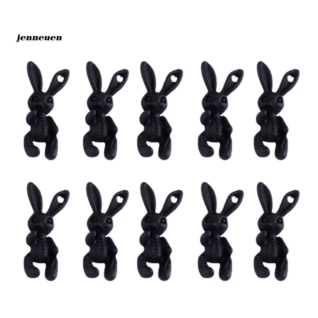 Bộ 10 Phụ Kiện Trang Trí Móng Tay Hình Thỏ Kinh Dị Bằng Hợp Kim Kẽm Chống Phai