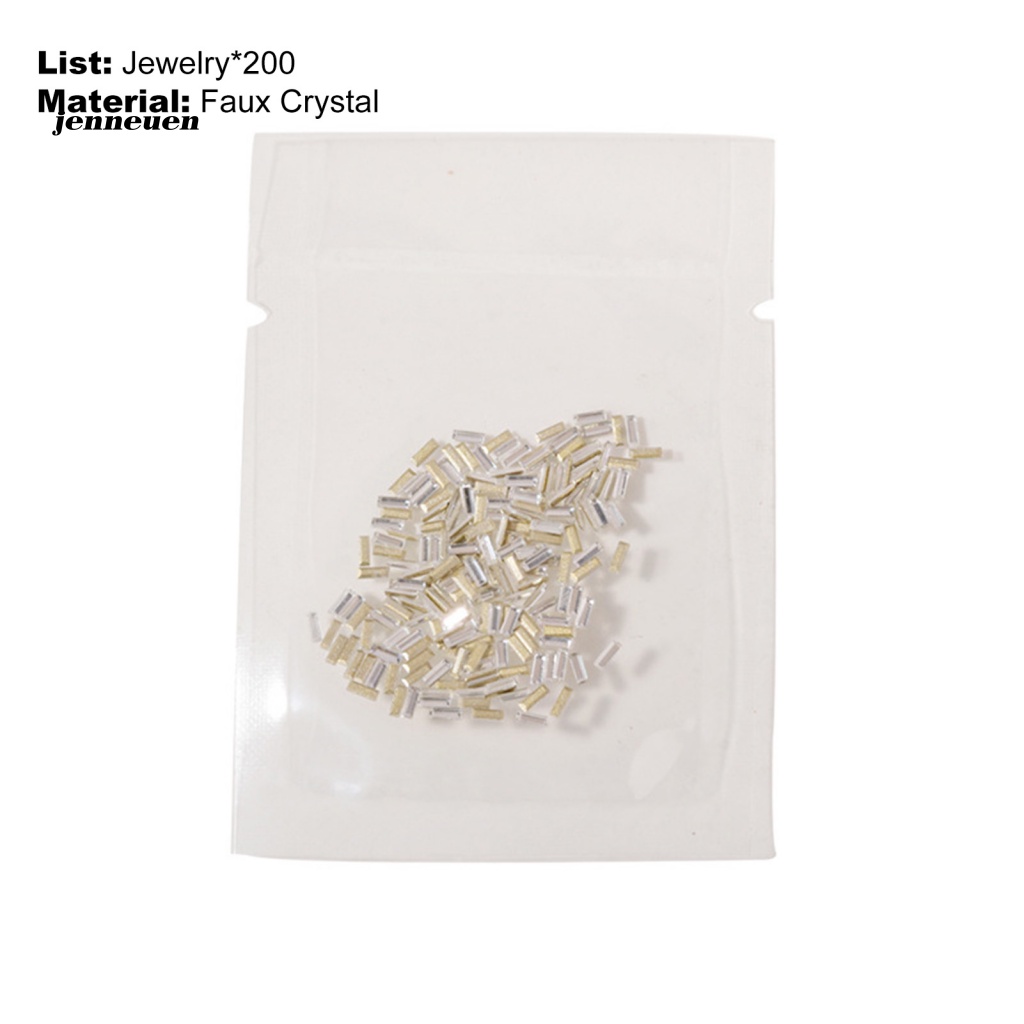 Set 200 Phụ Kiện Trang Trí Móng Tay Nghệ Thuật Sáng Bóng Chống Mài Mòn