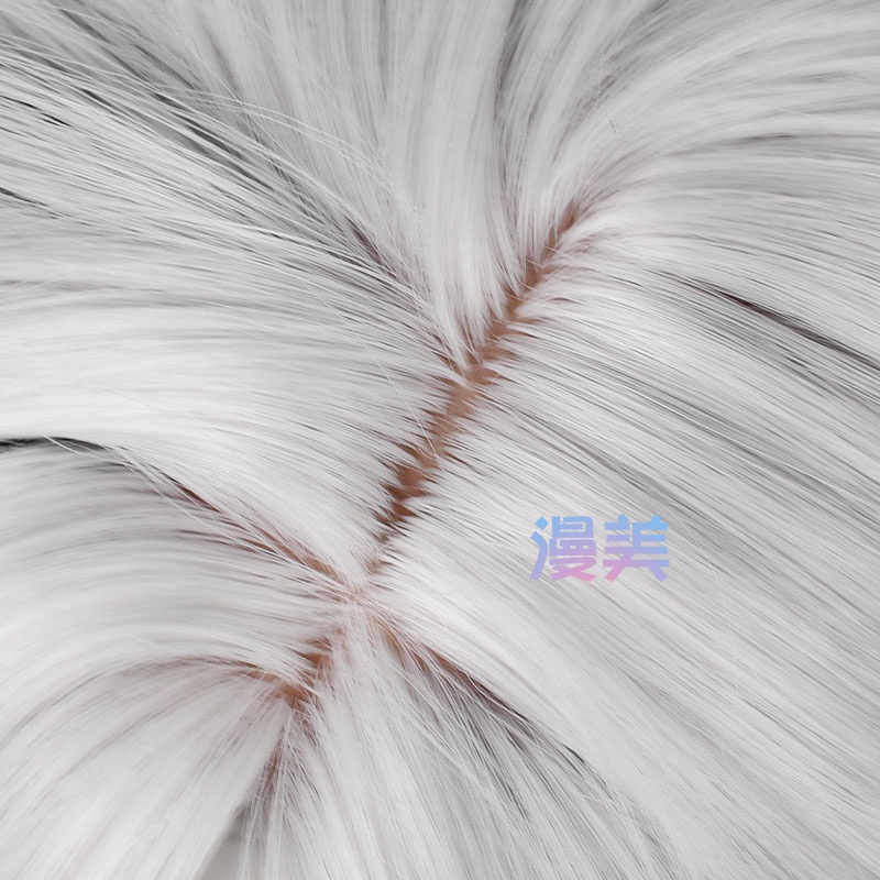 Genshin Impact Fatui Harbinger The Knave Arlecchino Cosplay Wig 83cm Long Ponytail Mixed Color Wigs Heat Resistant Synthetic Hair Halloween Party