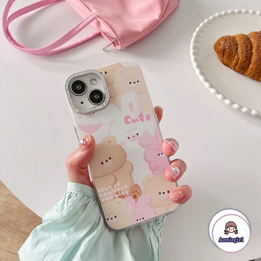 Ốp Điện Thoại Hình Thỏ Nhiều Màu Dễ Thương Cho iPhone 14 Pro 13 12 / 12pro 11 Pro Max XR XS 7 8Plus