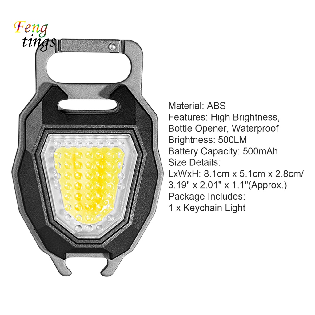 Móc Khóa Có Đèn Led 3 Màu Siêu Sáng Bằng ABS Sức Chứa Lớn Siêu Nhẹ Tiện Dụng Cho Leo Núi / Dã Ngoại