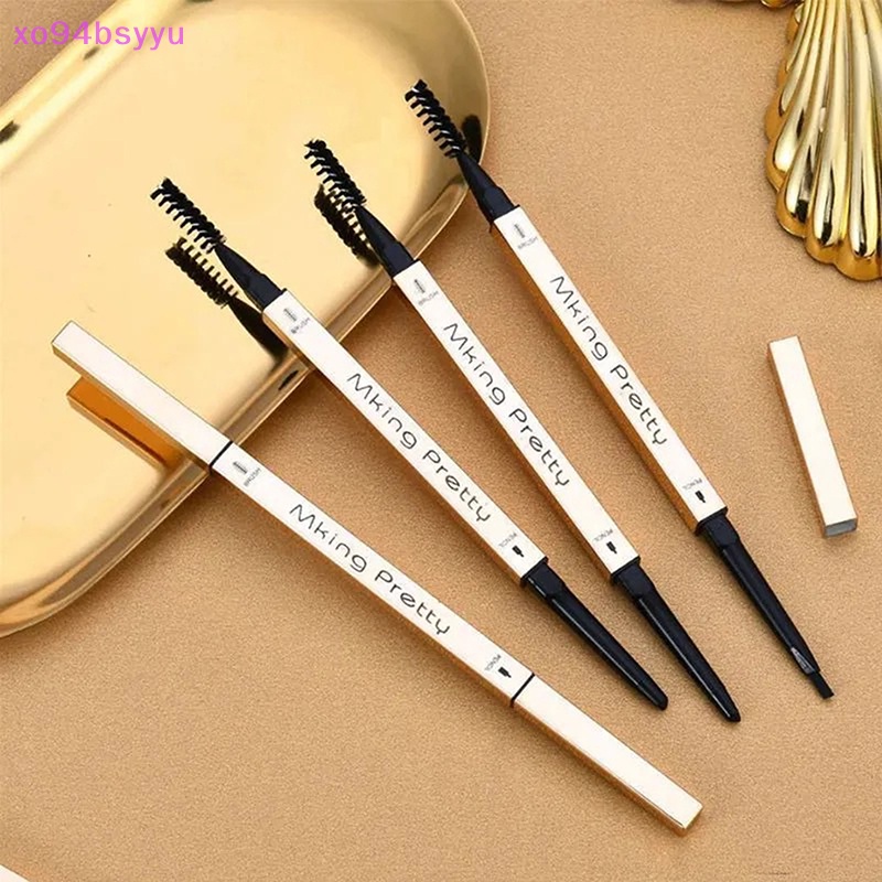 Bút Kẻ Lông Mày Xo94Bsyu Hai Đầu Chống Thấm Nước Siêu Mịn 5 Màu Tùy Chọn